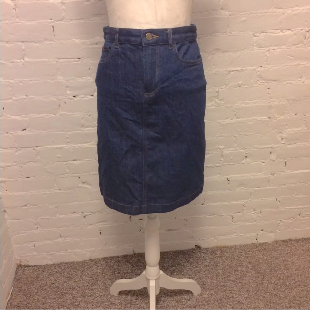 A.P.C. above knee dark rinse denim skirt size 36